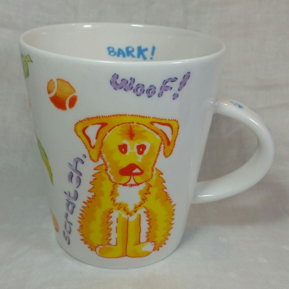 CARDEW DESIGN Dog Cat MUG Bark Meow Woof Paw Print 12 oz - Picture 1 of 11
